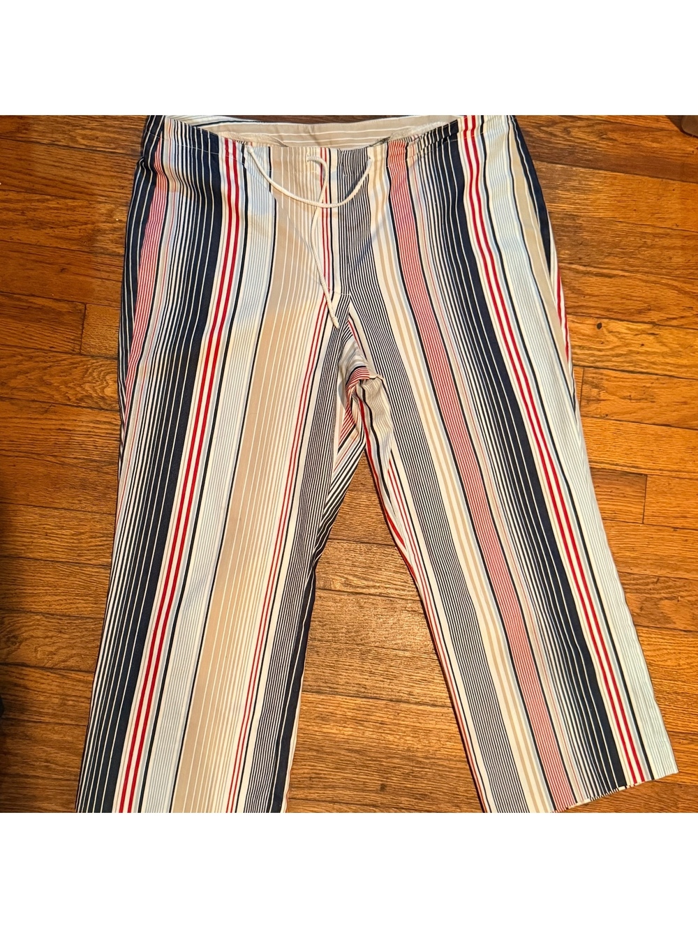 No Boundaries Stretch Striped Casual Pants with Drawstring Waist
